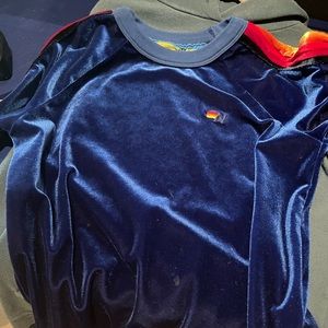 AVIATOR NATION kids sz 14 blue velvet sweatshirt